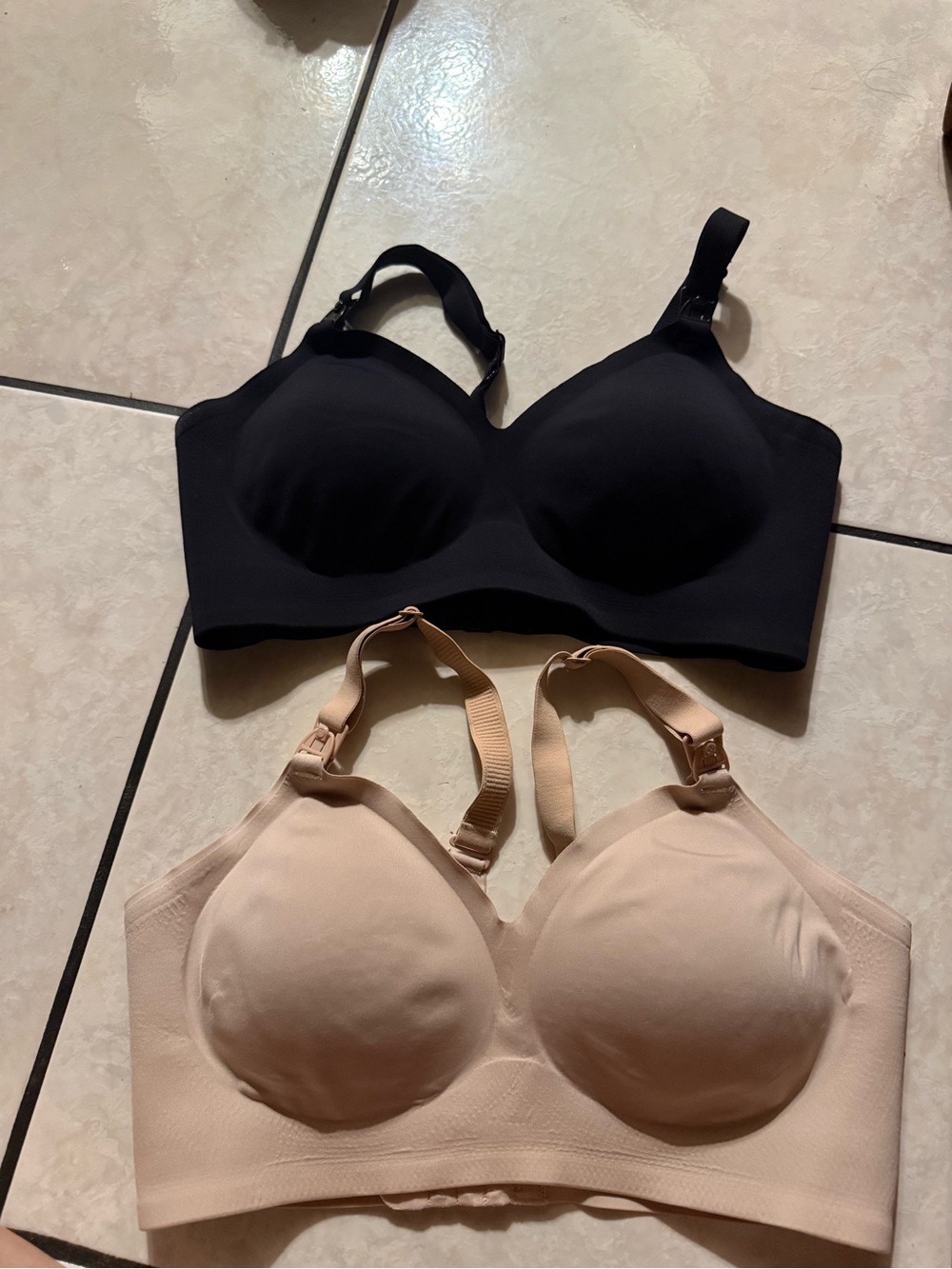 Momcozy Nursing Bras set of 2Black & Nude